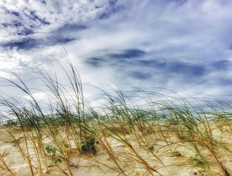 AREIA E CÉU AZUL