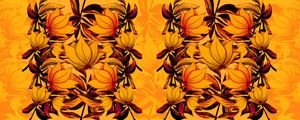 FLORAL LARANJA PANORÂMICA