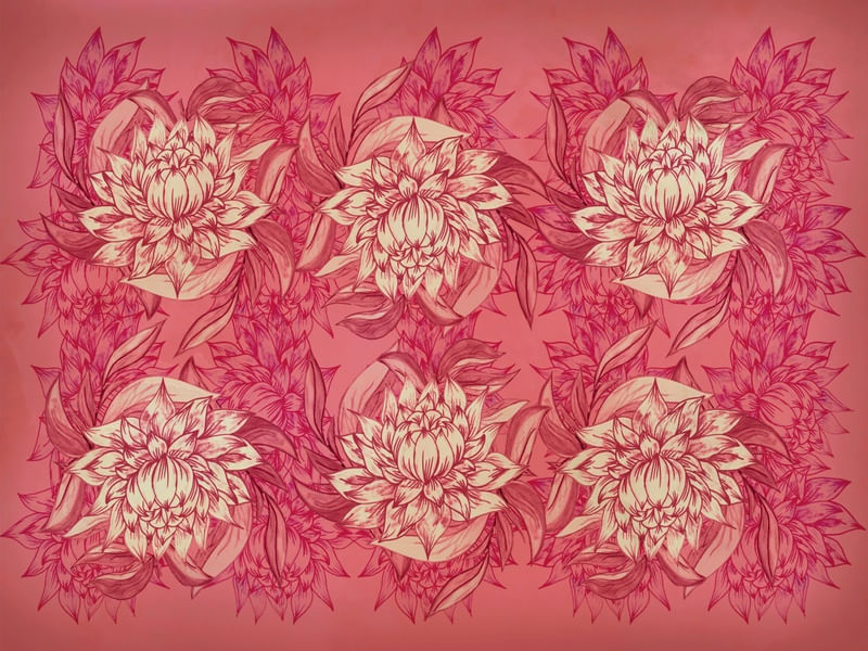 FLOR DE LÓTUS ROSA VINTAGE