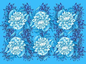 FLOR DE LÓTUS AZUL