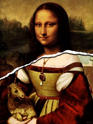 MONALISA COM UNICORNIO