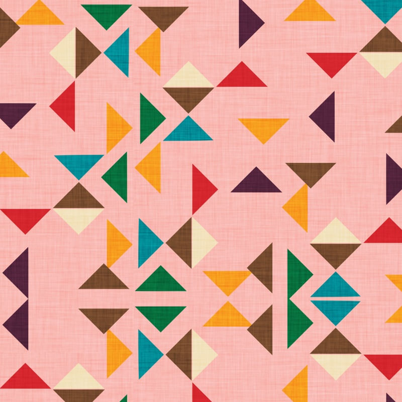KILIM TRIANGLE PATTERN PINK