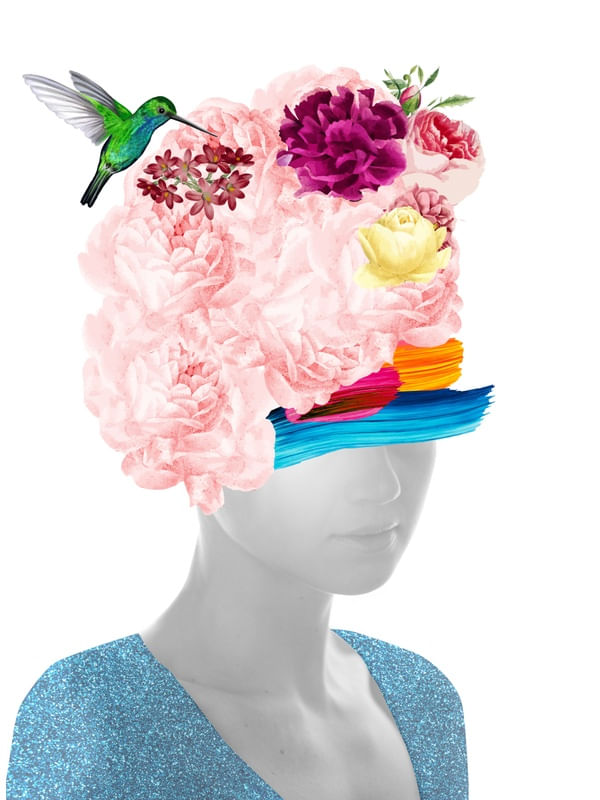 THE GIRL AND THE FLOWERS