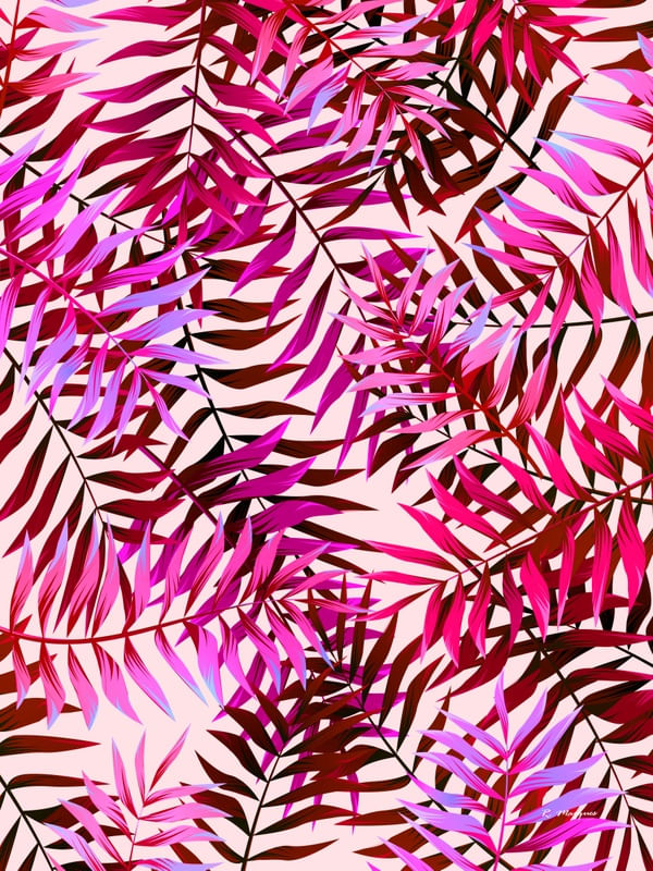 TROPICAL VERMELHO E ROSA