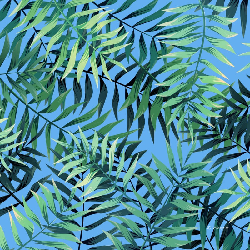 TROPICAL VERDE E AZUL