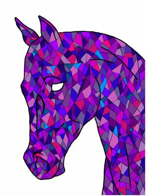 MOSAICO CAVALO