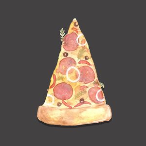 PIZZA EM AQUARELA