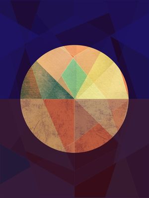 BLACK AND GOLD CIRCLE VITRAL 002