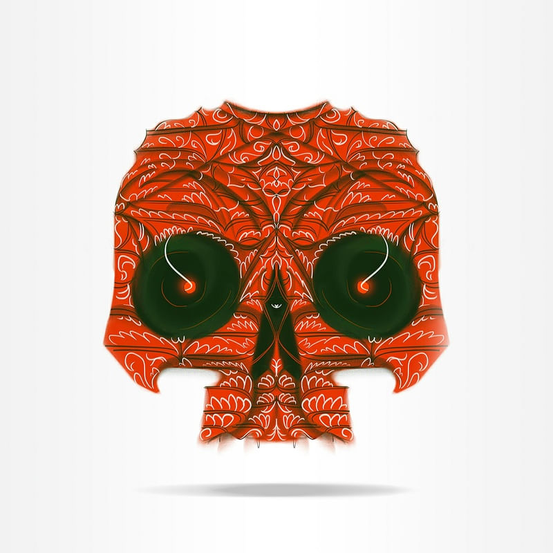 COLORED SKULL 03