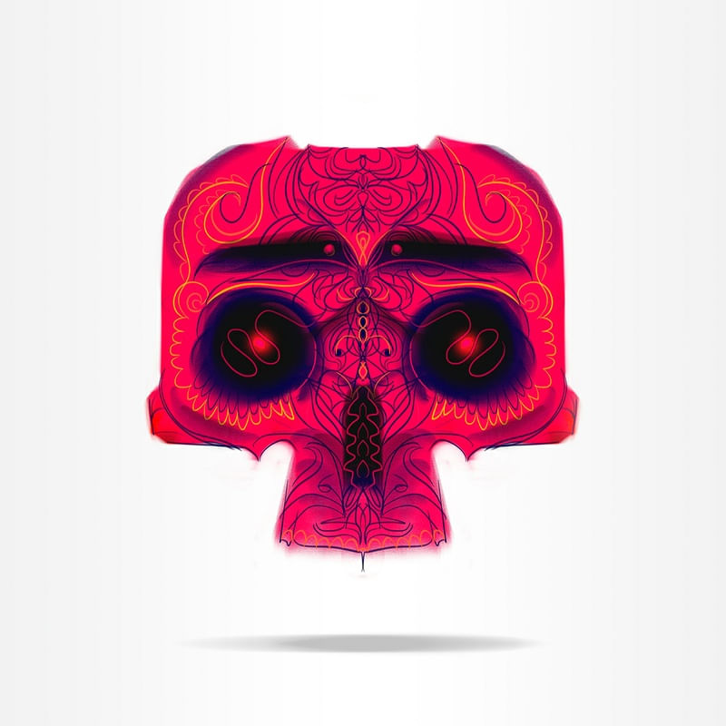 COLORED SKULL 05