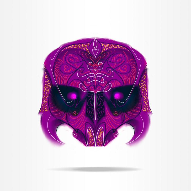 COLORED SKULL 06