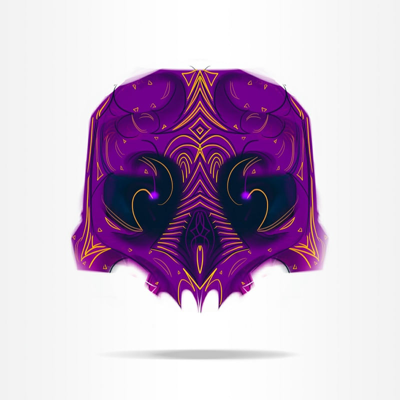 COLORED SKULL 07