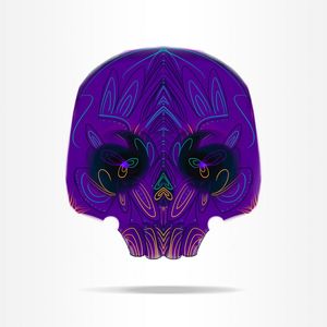 COLORED SKULL 08