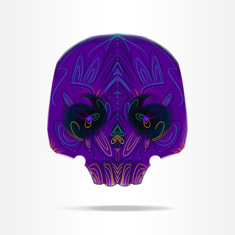 COLORED SKULL 08