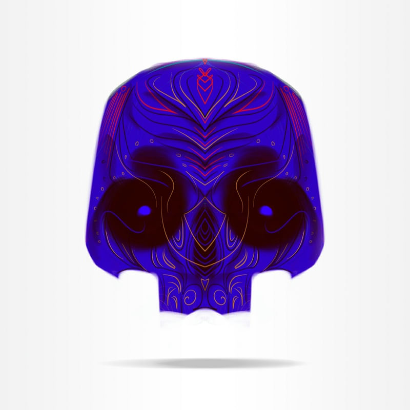 COLORED SKULL 09