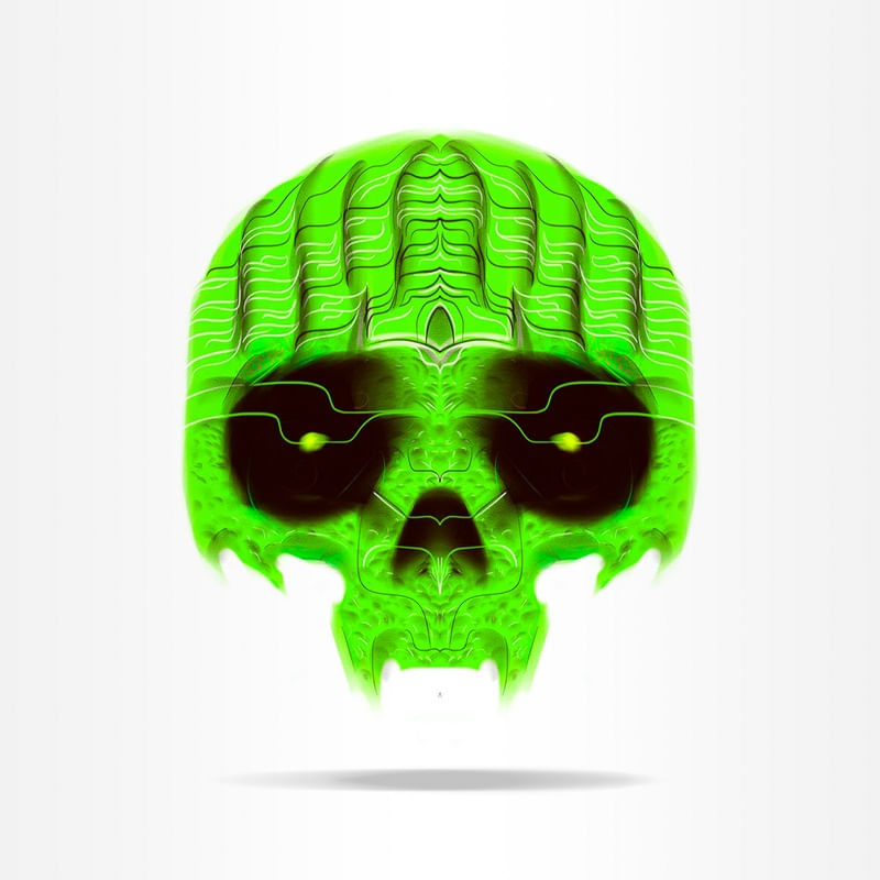 COLORED SKULL 12