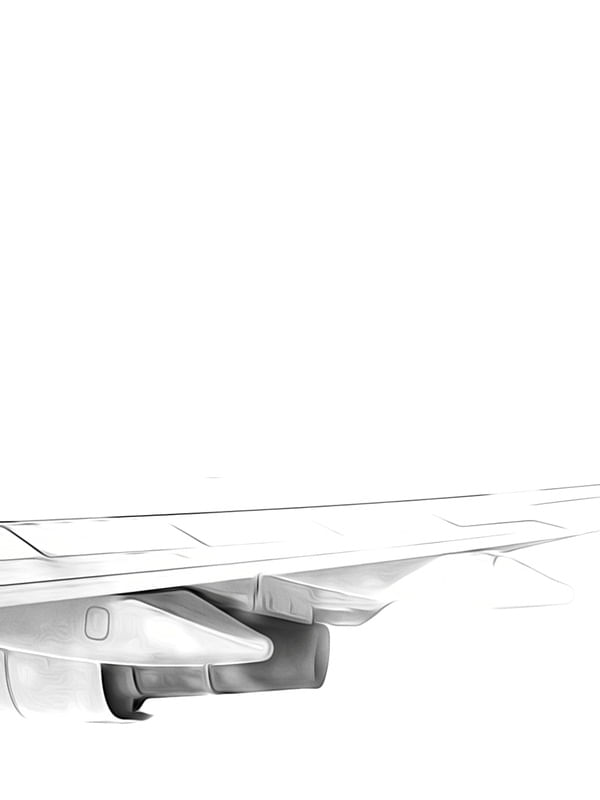 AVIÃO EM PRETO E BRANCO