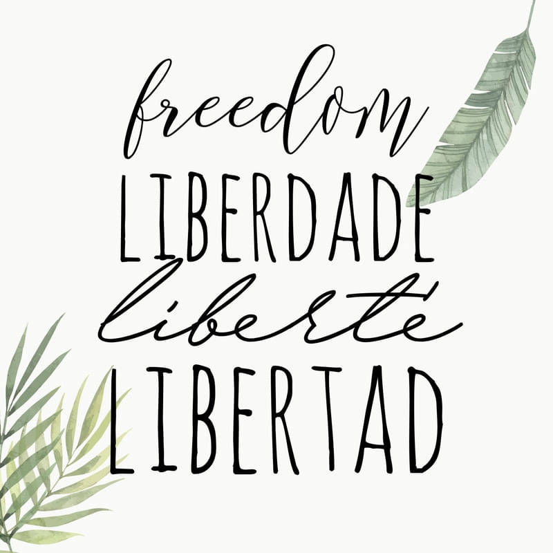 LIBERDADE VÁRIAS LÍNGUAS