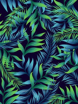 AMAZON GREEN AND BLUE - BLACK