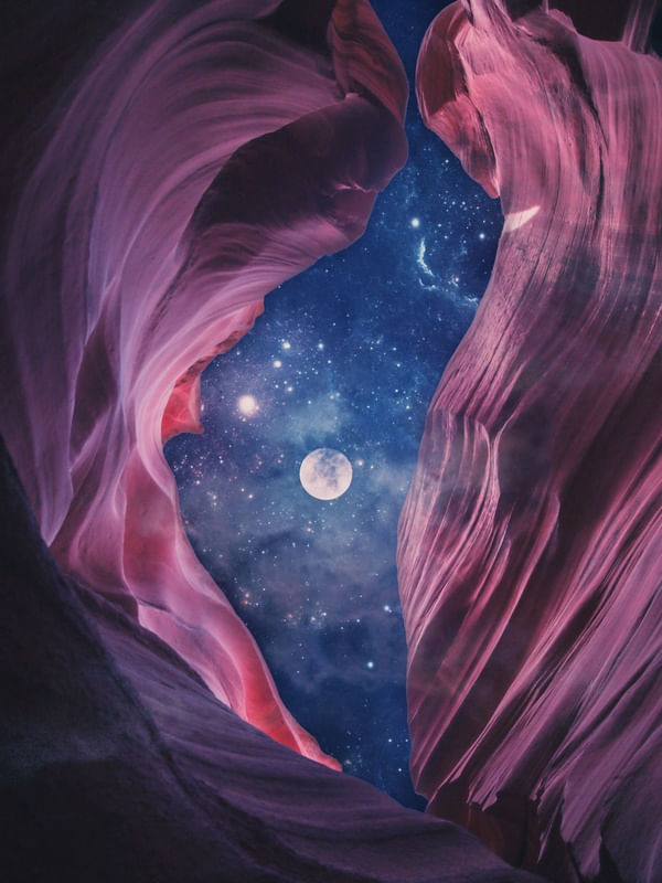 GRAND CANYON WITH SPACE COLLAGE