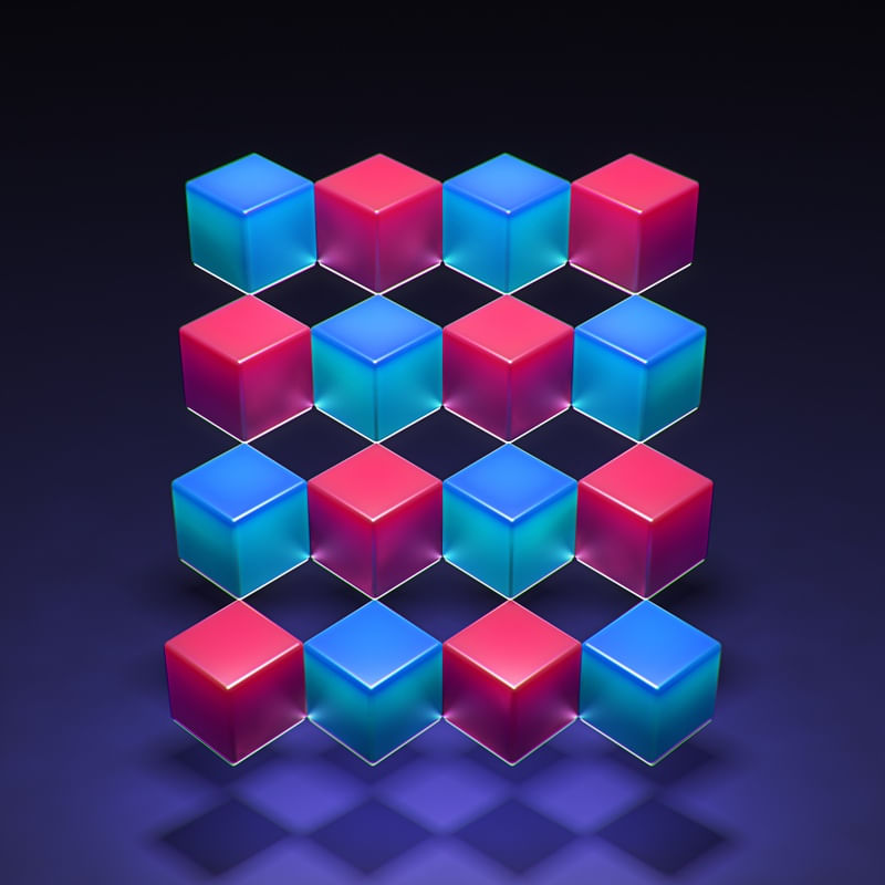 CUBE LIGHTS COR 2 - QUADRADO