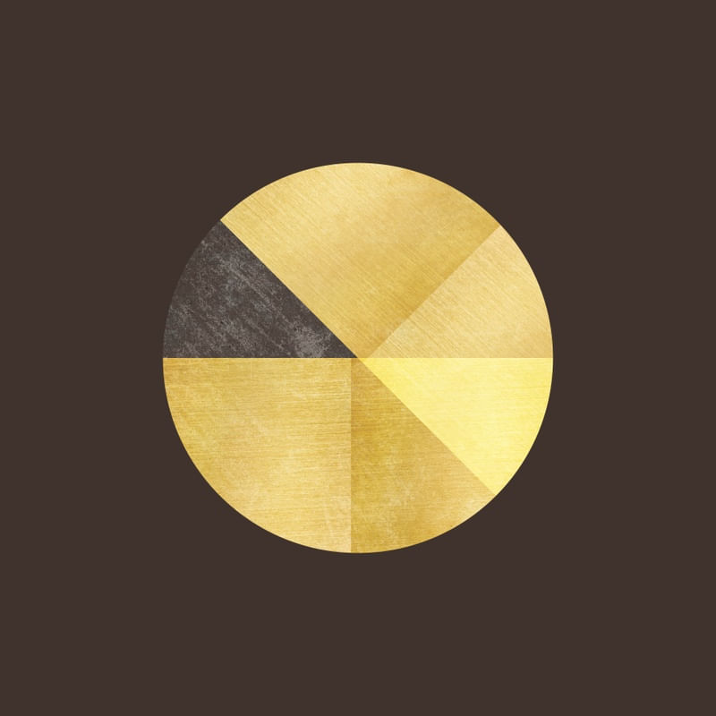 BLACK AND GOLD CIRCLE 21 SQ