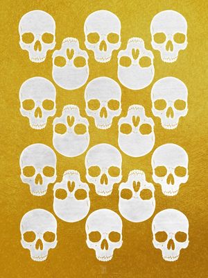 GOLDEN WHITE SKULLS
