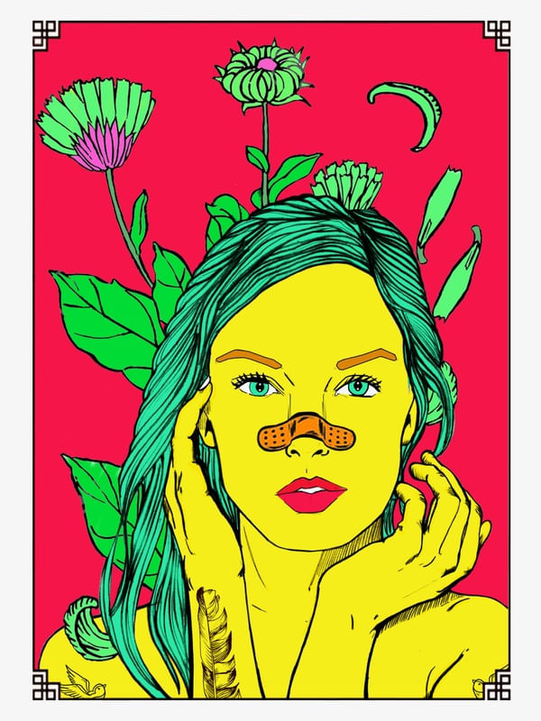 WOMAN FLOWERS