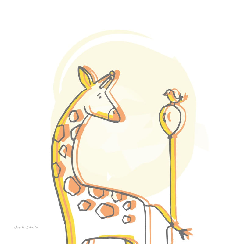 GIRAFA N.2 - COLEÇÃO BICHINHOS TONS PASTÉIS