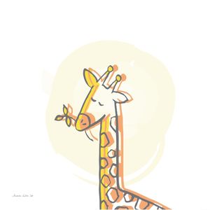 GIRAFA N.3 - COLEÇÃO BICHINHOS TONS PASTÉIS