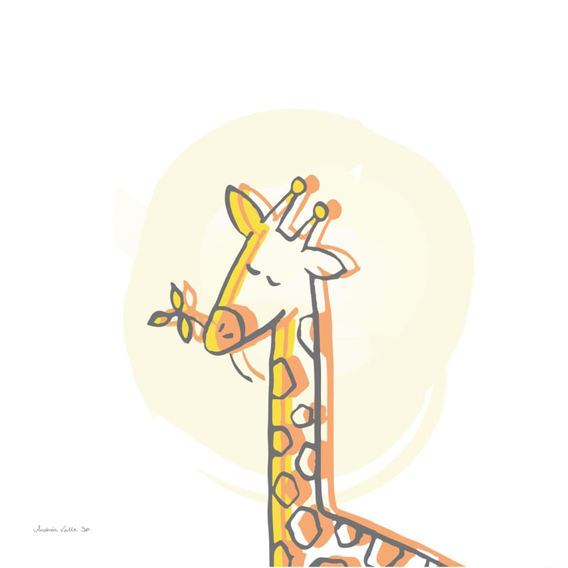 GIRAFA N.3 - COLEÇÃO BICHINHOS TONS PASTÉIS