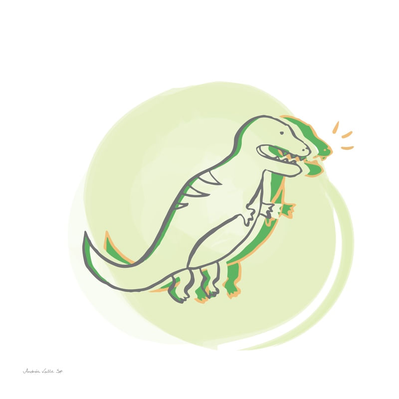 O DINOSSAURO N.1 - COLEÇÃO BICHINHOS TONS PASTÉIS