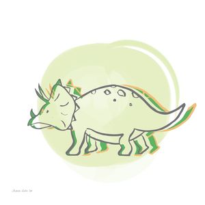 O DINOSSAURO N.3 - COLEÇÃO BICHINHOS TONS PASTÉIS