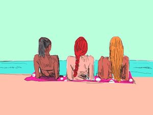 MENINAS NA PRAIA
