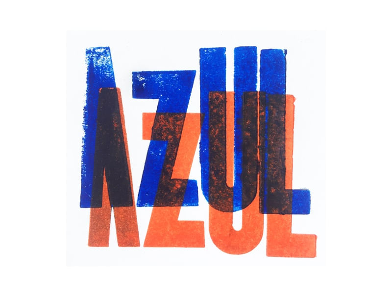 AZUL XILOGRAVURA