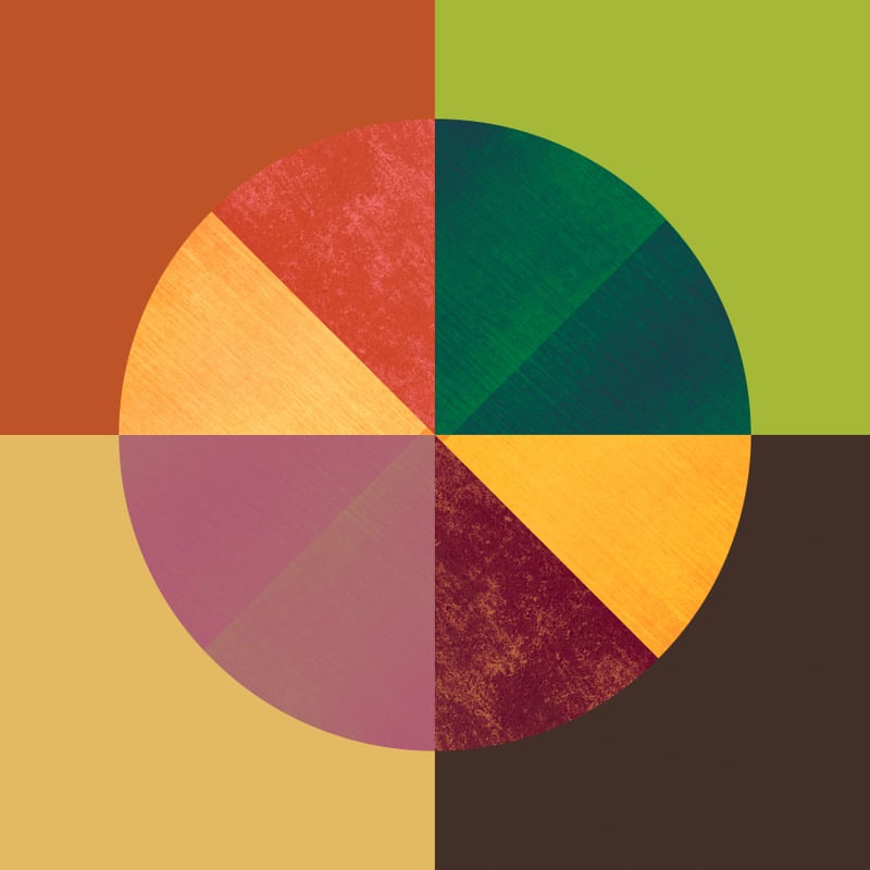 BLACK AND GOLD CIRCLE XX SQUARE