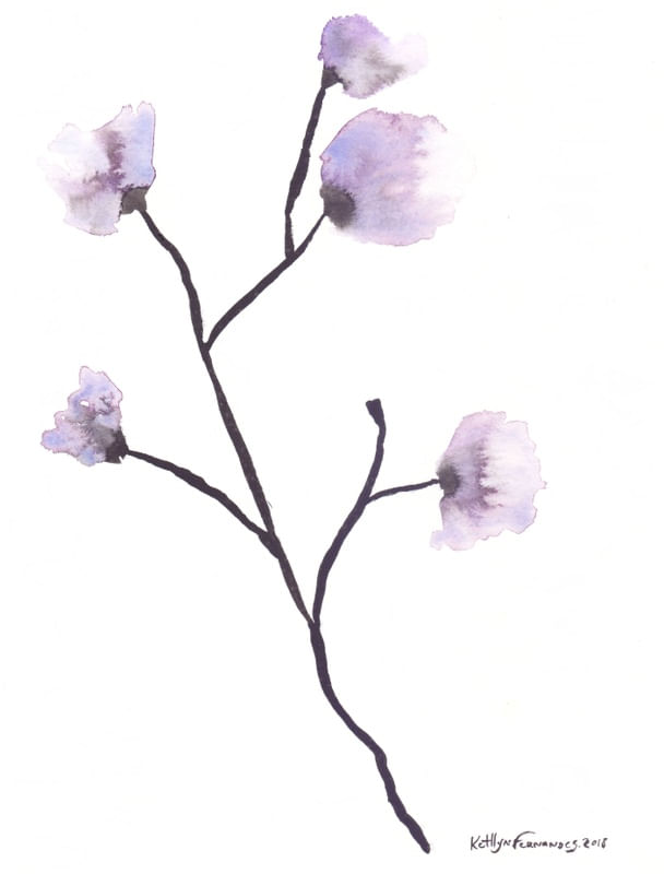 FLORAL ABSTRATO LILÁS