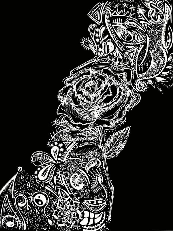 FLOWER POWER MAORI BLACK