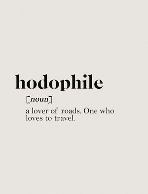 SÉRIE TERMOS: HODOPHILE