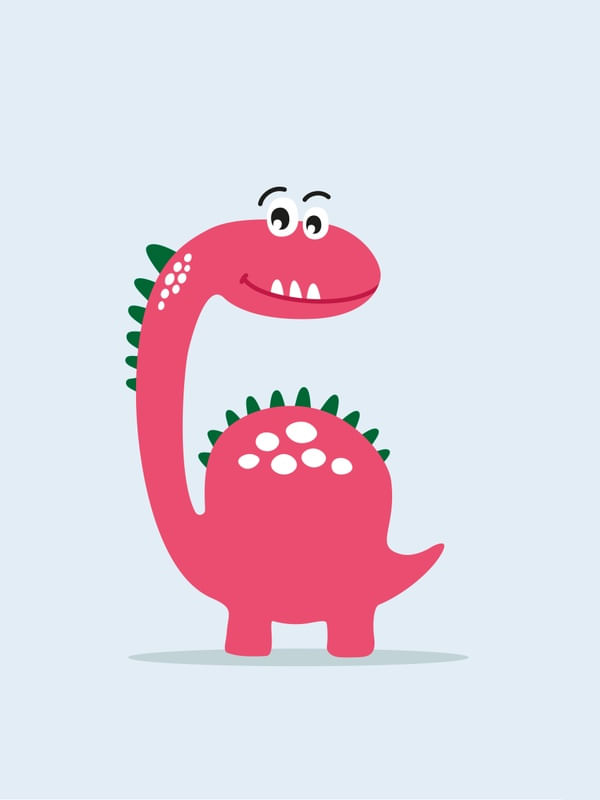 DINO INFANTIL AZUL RETRATO