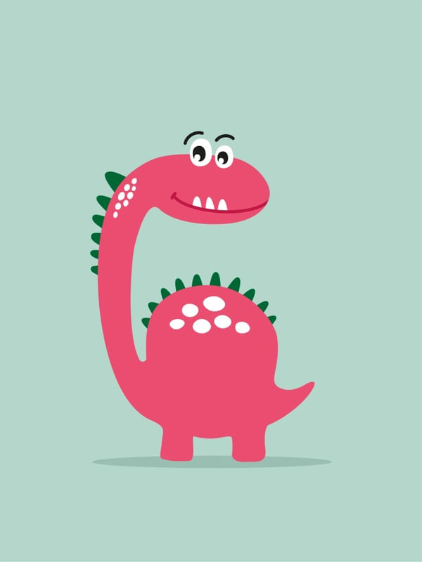 DINO INFANTIL VERDE RETRATO