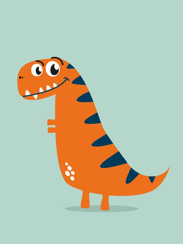 DINO INFANTIL T-REX VERDE RETRATO