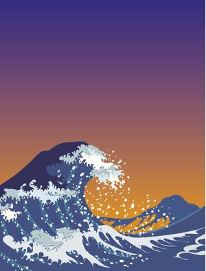 WAVES AND SUNSET