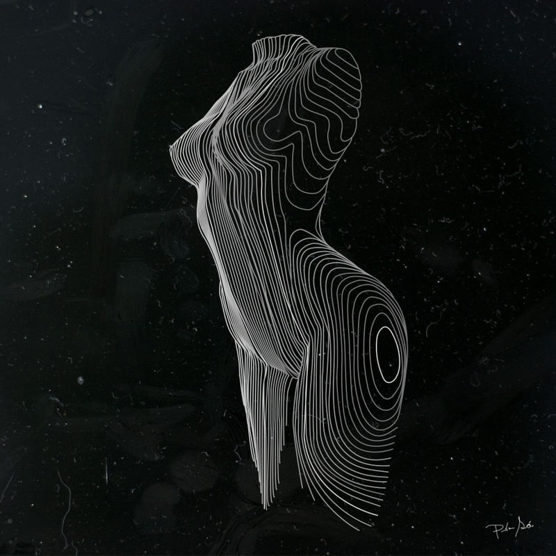 ESCULTURA EM PRETO E BRANCO