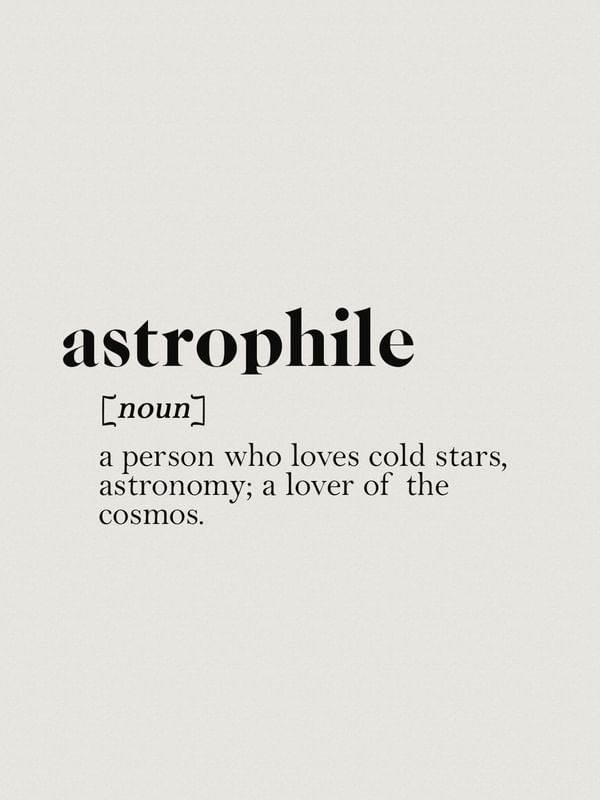SÉRIE TERMOS: ASTROPHILE