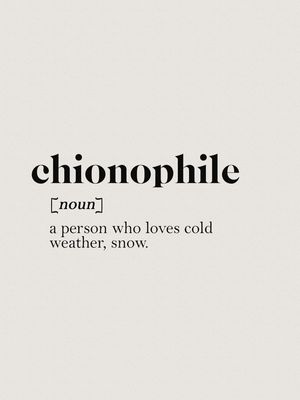 SÉRIE TERMOS: CHIONOPHILE