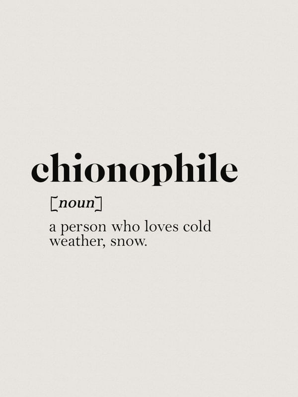 SÉRIE TERMOS: CHIONOPHILE