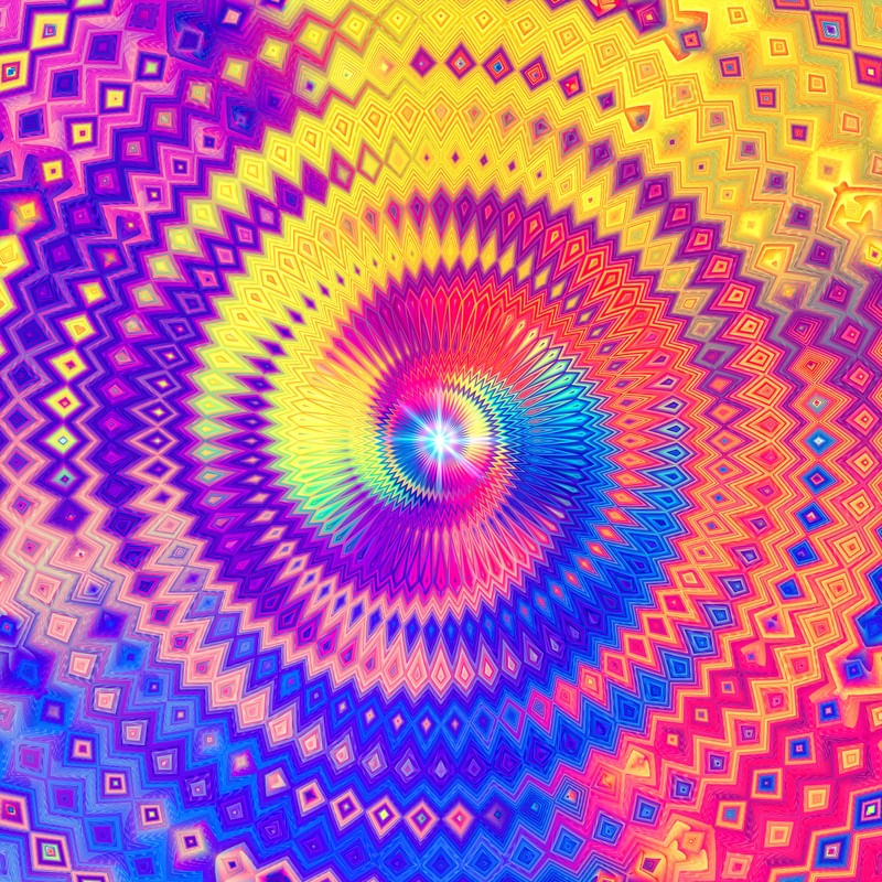 ABSTRACT COLORFUL DIAMOND SHAPE CIRCULAR DESIGN
