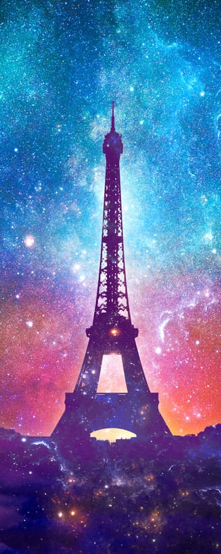 EIFFEL TOWER - MILKY WAY COLLAGE