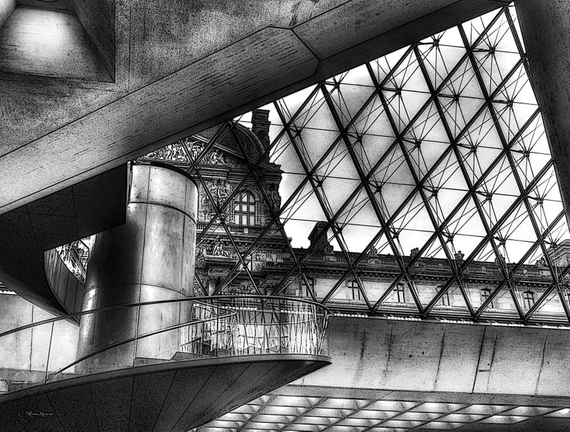 INTERIOR DO LOUVRE 2 PB POSTER